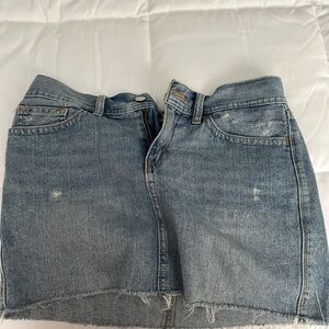 Blue Denim Mini Skirt